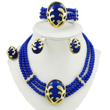 african bead jewelry sets  wedding jewelry set gold jewelry set  party jewelry set women beads necklace