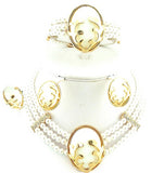 african bead jewelry sets  wedding jewelry set gold jewelry set  party jewelry set women beads necklace