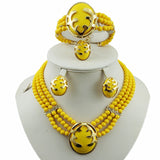 african bead jewelry sets  wedding jewelry set gold jewelry set  party jewelry set women beads necklace